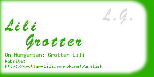 lili grotter business card